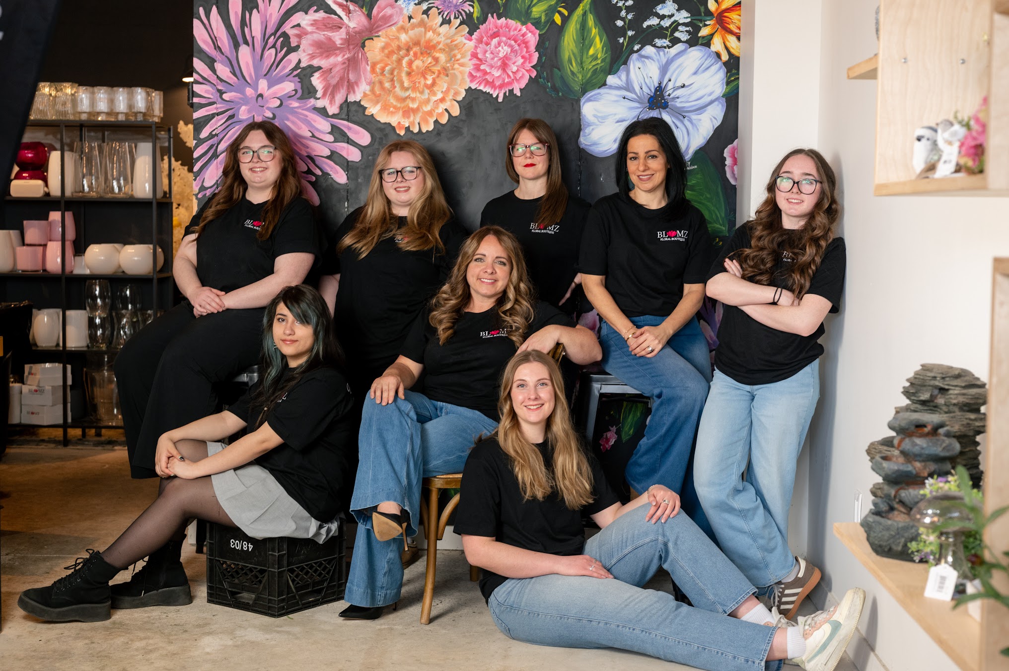 Blumz Floral Boutique team photo in Lasalle Ontario